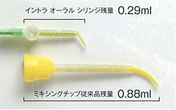 インプリントTM3イン卜ラオーラルシリンジ従来品との比較