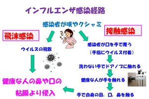 インフルエンザの感染経路