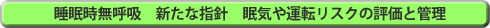 睡眠時無呼吸　新たな指針　眠気や運転リスクの評価と管理　repo-to1383
